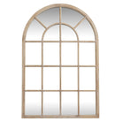 Washed Wood Arched Window Mirror