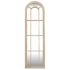 Washed Wood Tall Arched Window Mirror