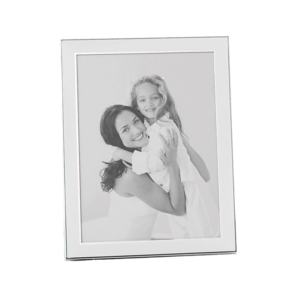 White Silver Photo Frame, 5 x 7"