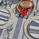 Wide Stripe Napkin, Set of Four, Flint Blue