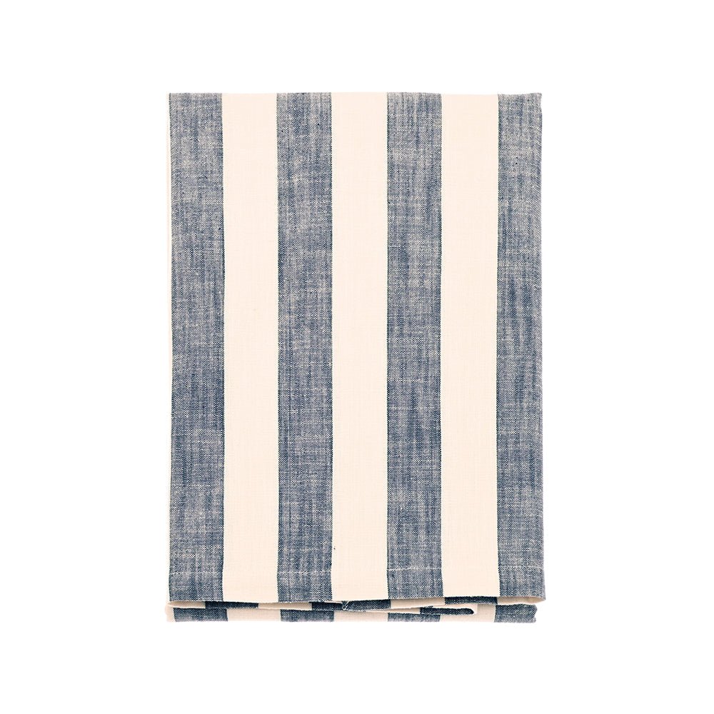 Wide stripe Tablecloth, 150 x 240 cm, Flint Blue - Angela Reed -