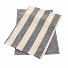 Wide Stripe Tea Towel, Flint Blue