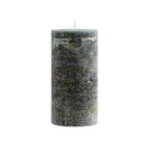 Winter Thyme Marbled Pillar Candle