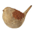 Wood Effect Bird Ornament Green,Red,Natural
