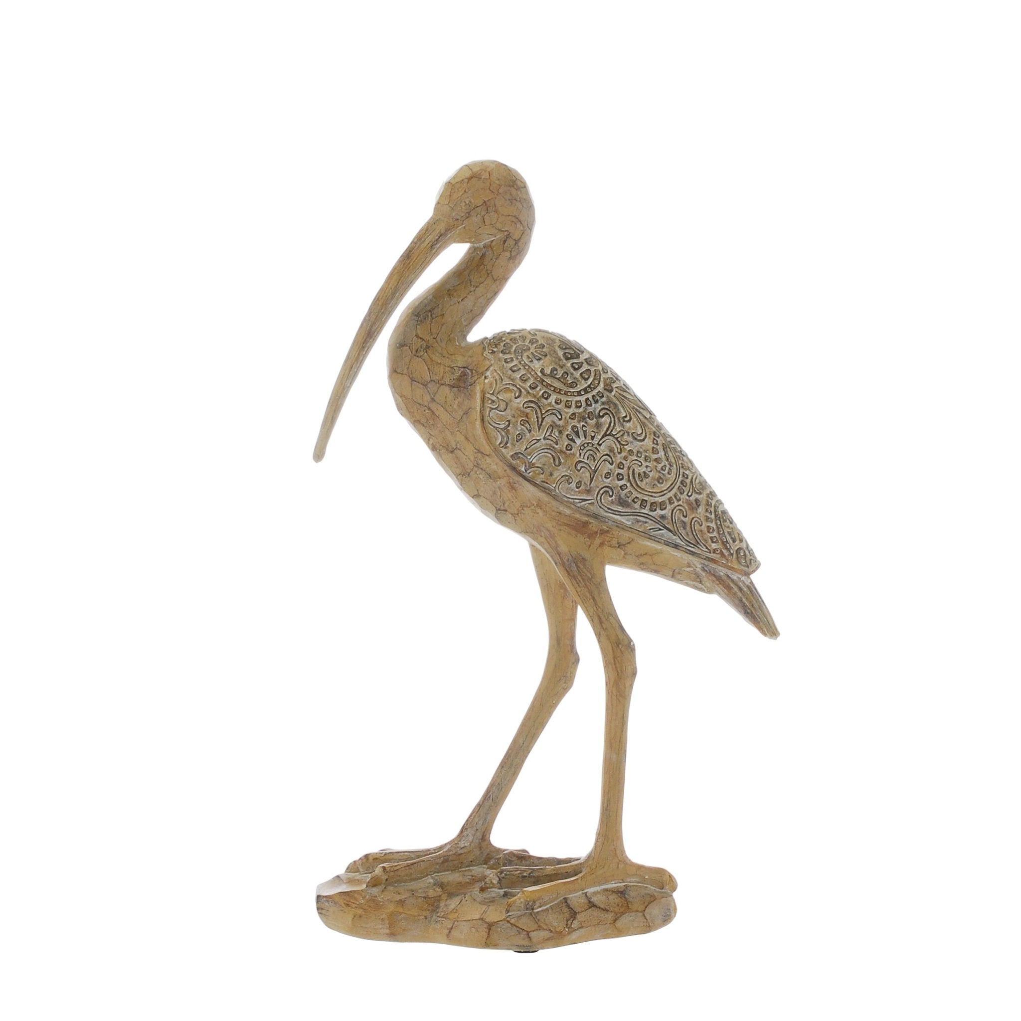 Wood Effect Standing Crane