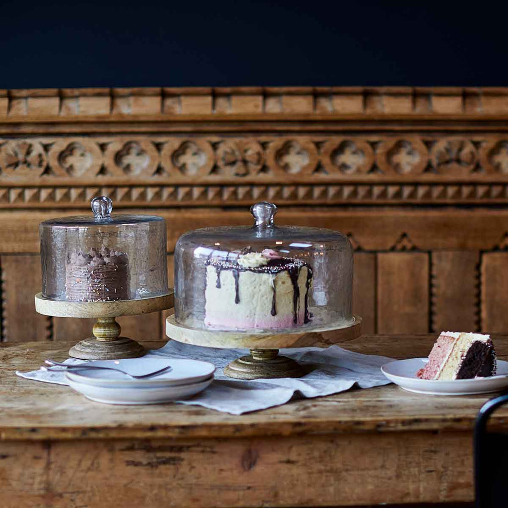 Wooden Cake Stand and Cloche - Angela Reed - 