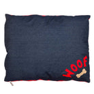 Woof Dog Bed, Large Denim/Red - Corner Woof