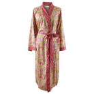 Yellow & Pink Carnation Print Dressing Gown - Angela Reed - 
