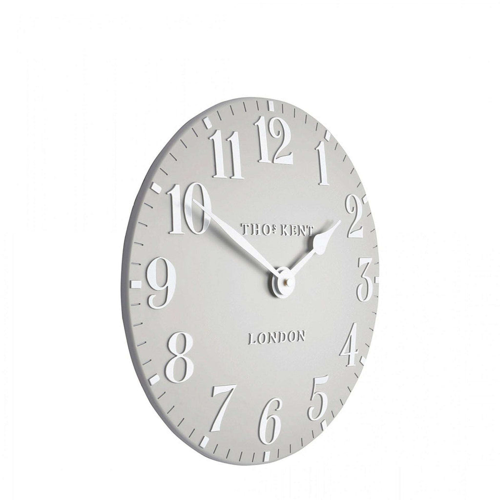 12” Arabic Clock, Dove Grey