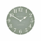 12" Arabic Clock, Seagrass