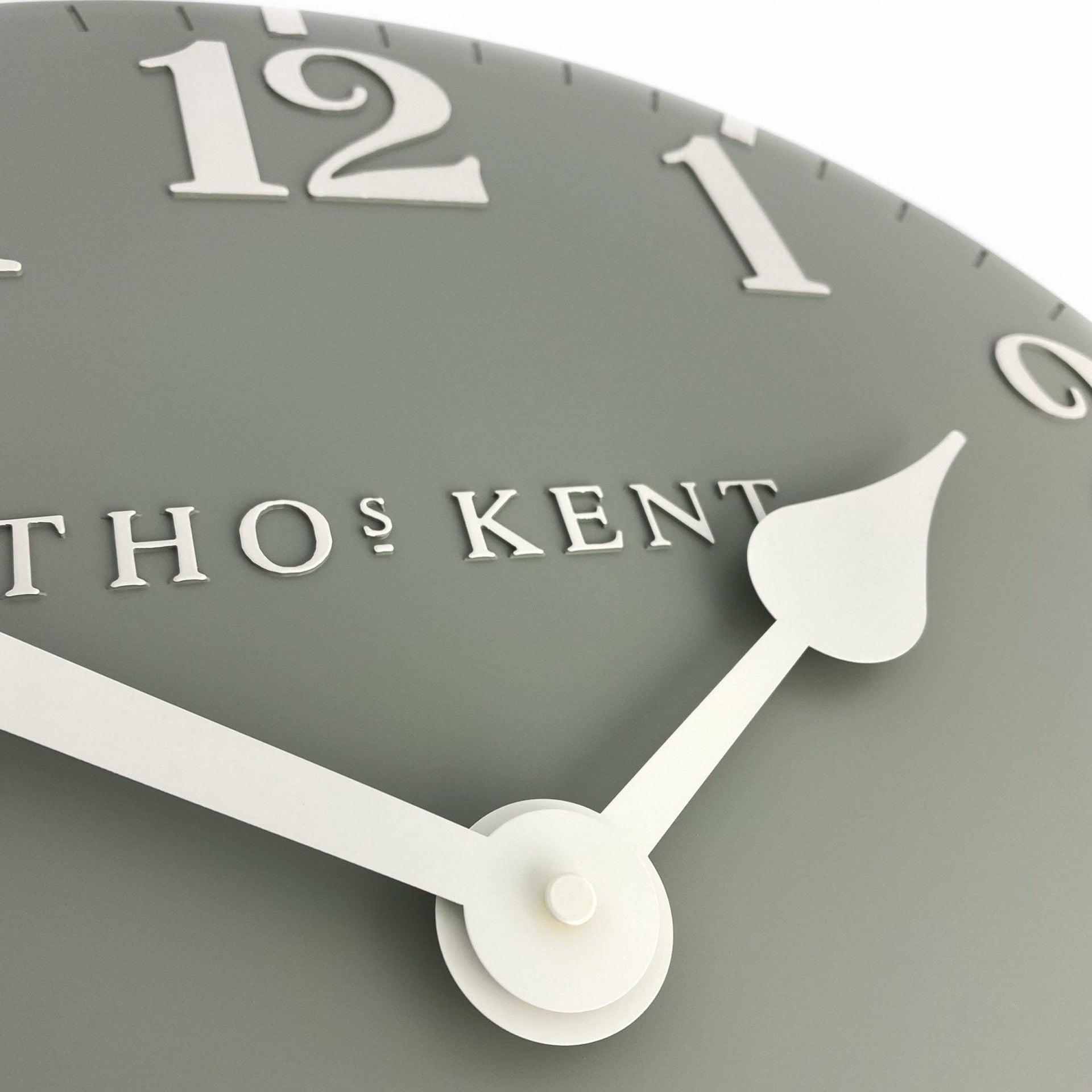 12" Arabic Clock, Seagrass