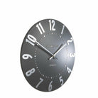 12" Mulberry Wall Clock, Graphite Silver
