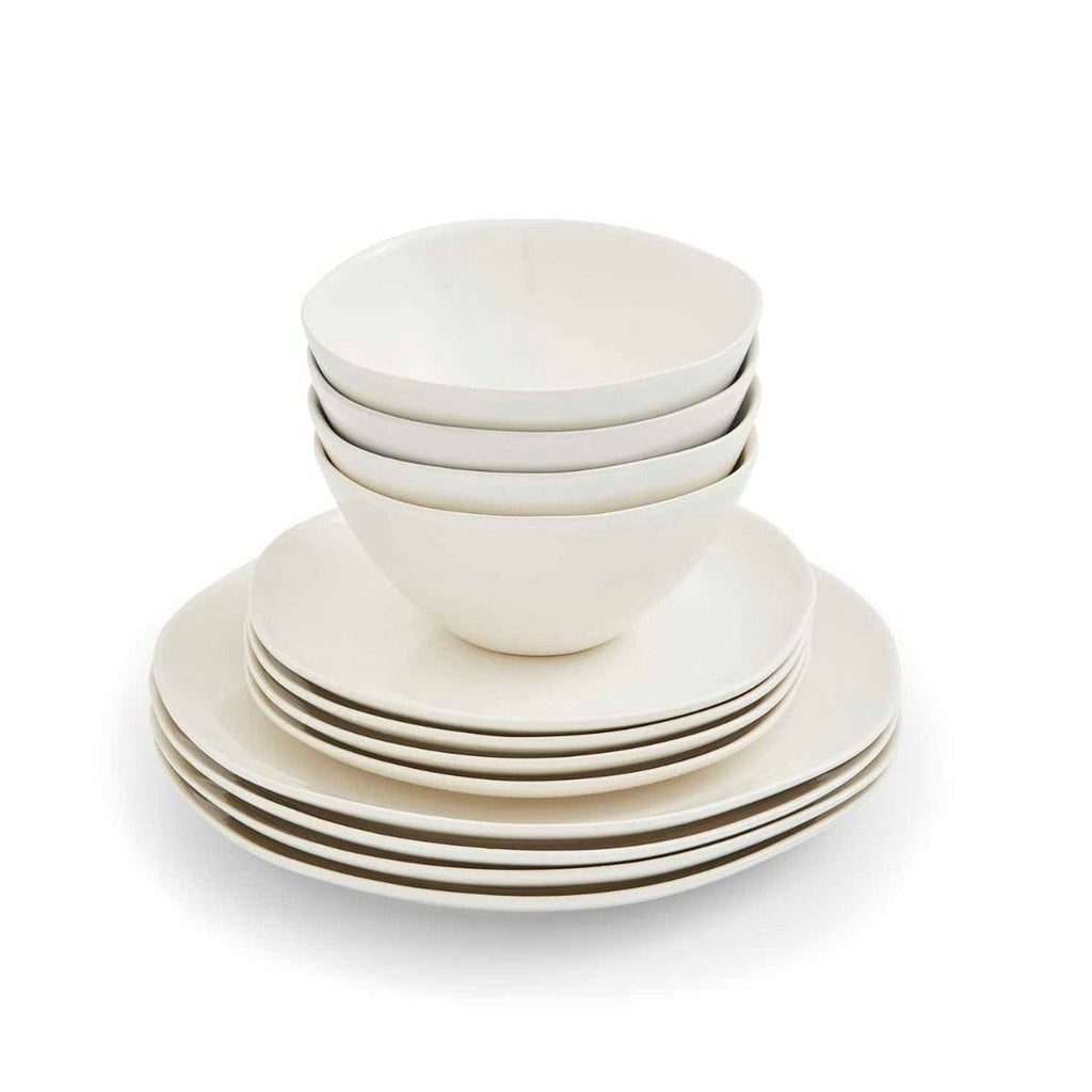 12 Piece Dinner Set, Arbor Cream