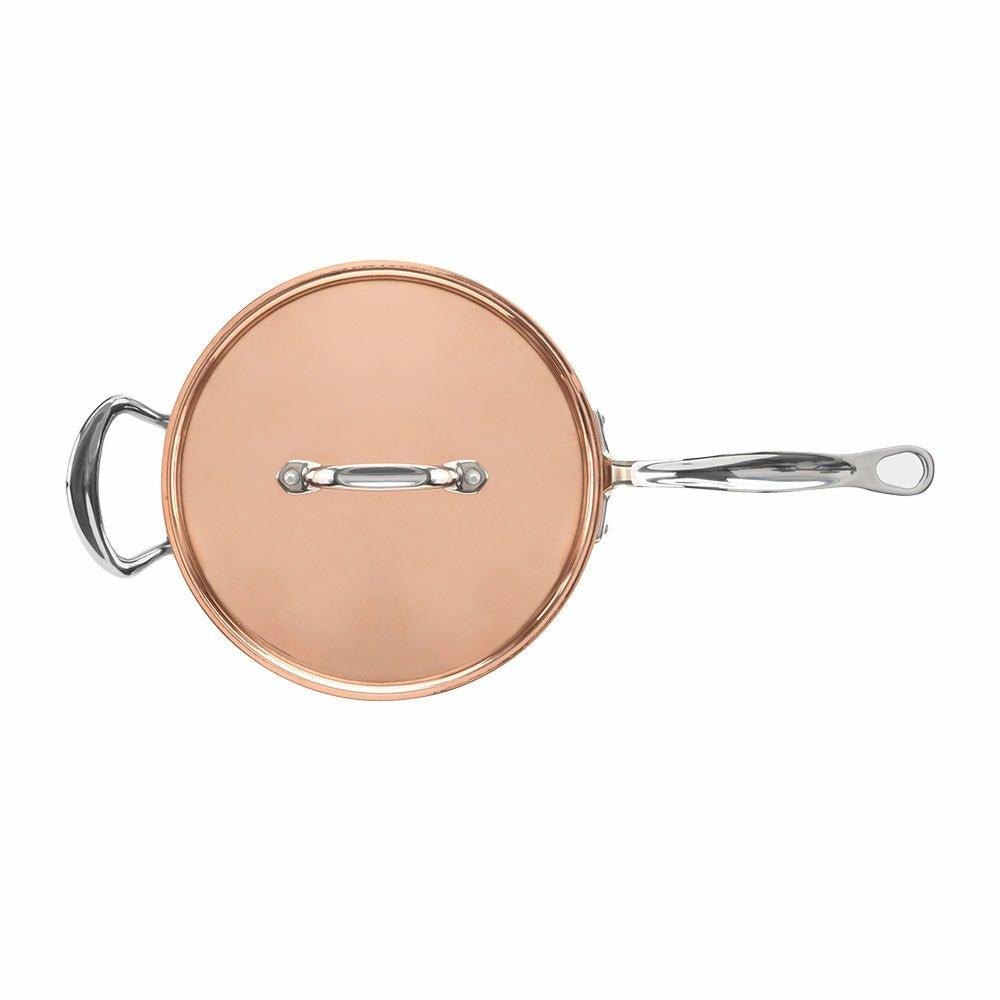 26cm Induction Copper Sauté Pan with Lid