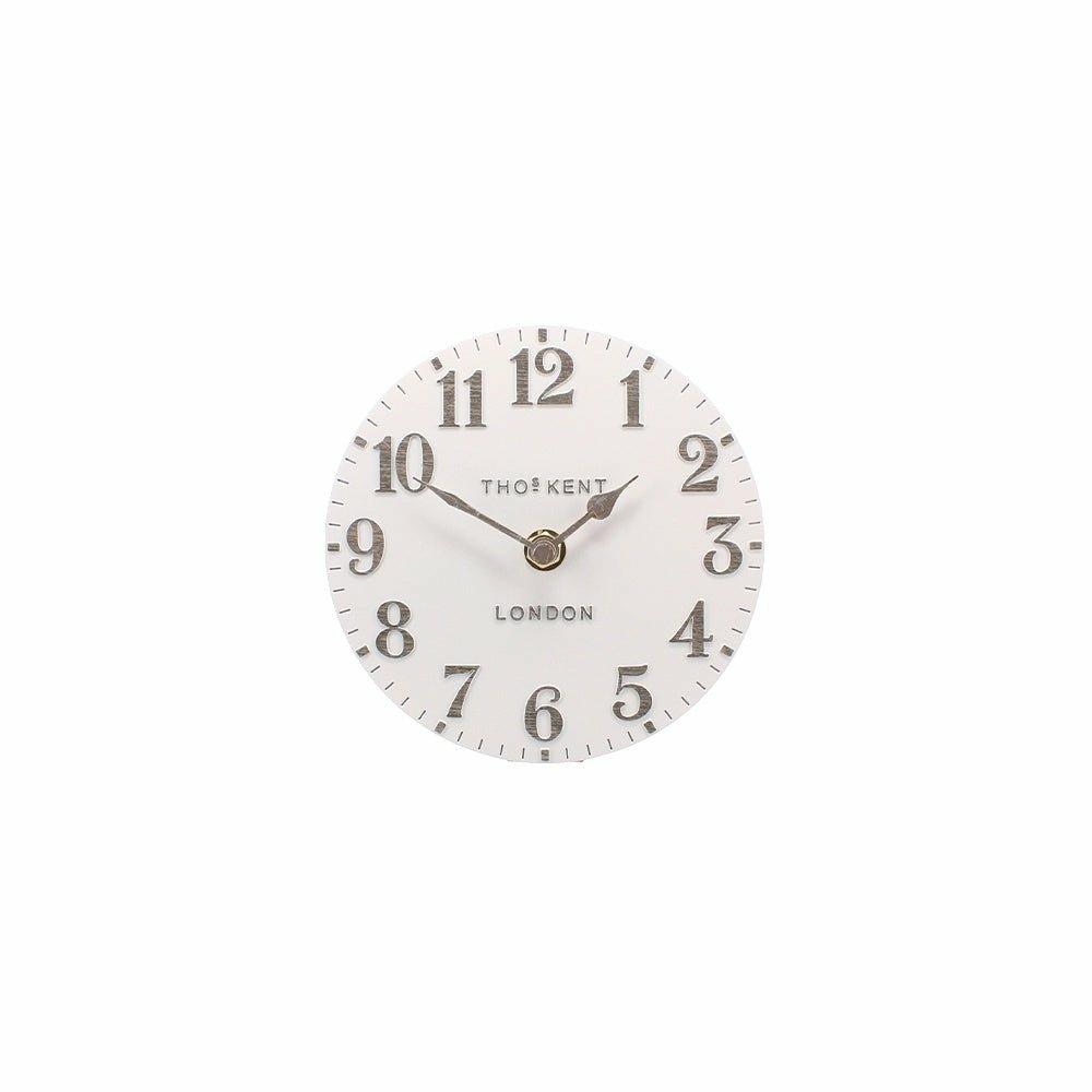 6" Arabic Mantel Clock, Limestone