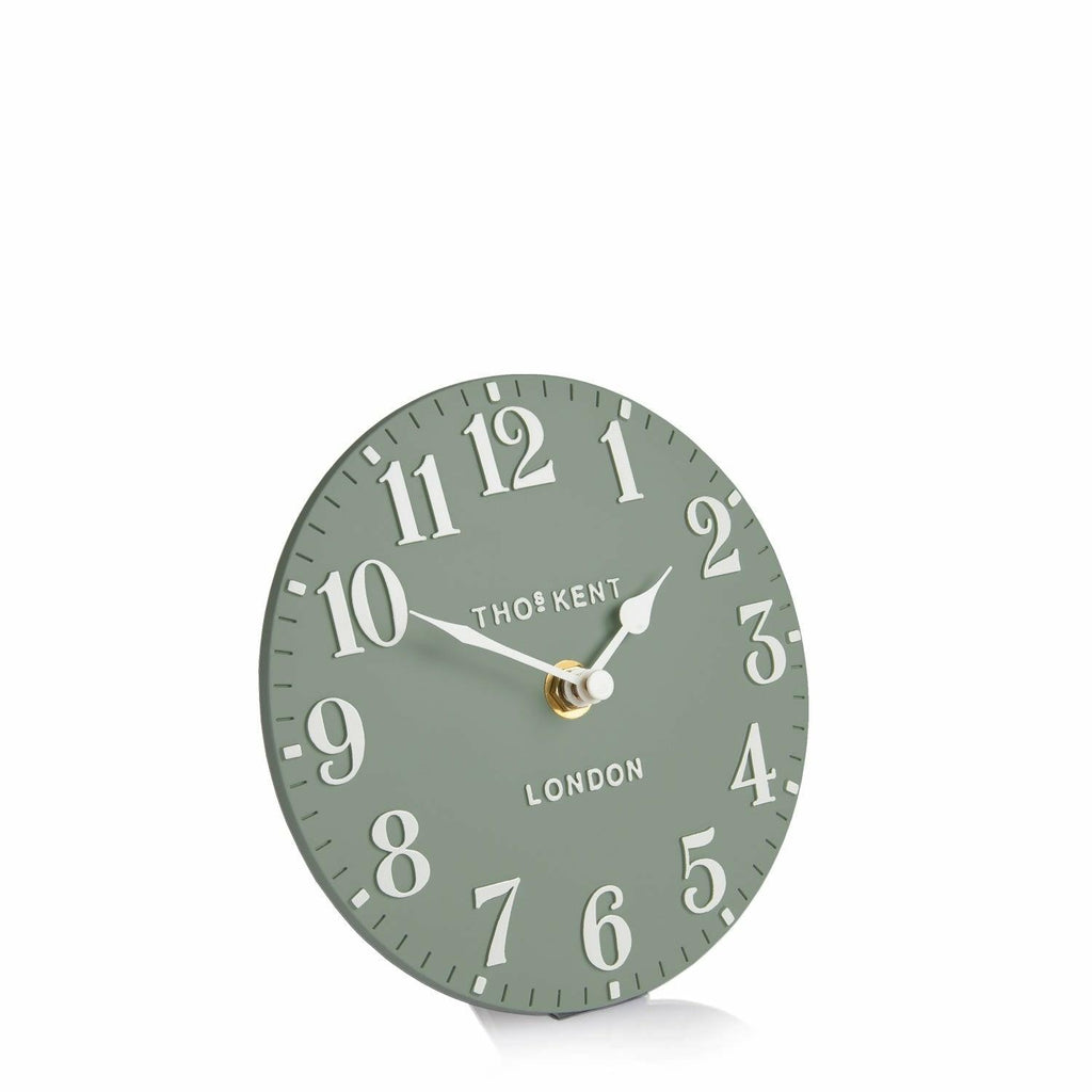 6" Arabic Mantel Clock, Seagrass