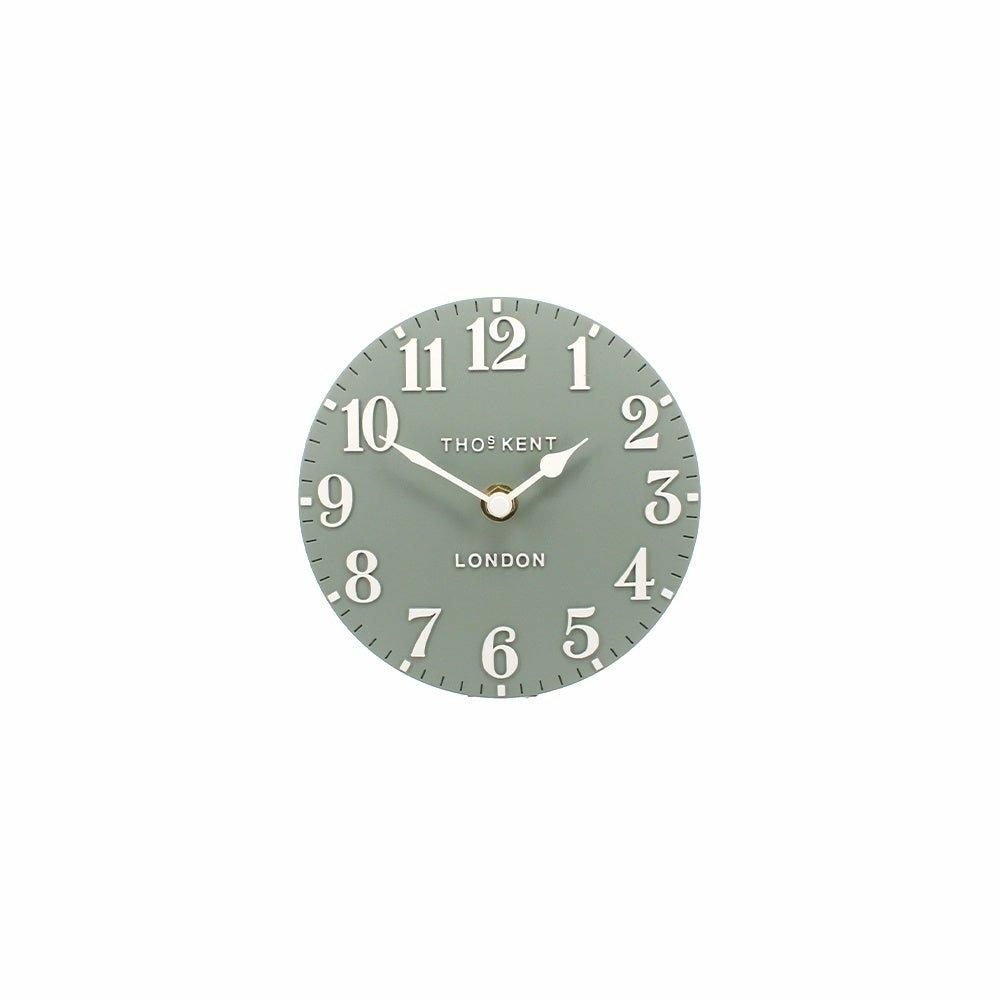 6" Arabic Mantel Clock, Seagrass