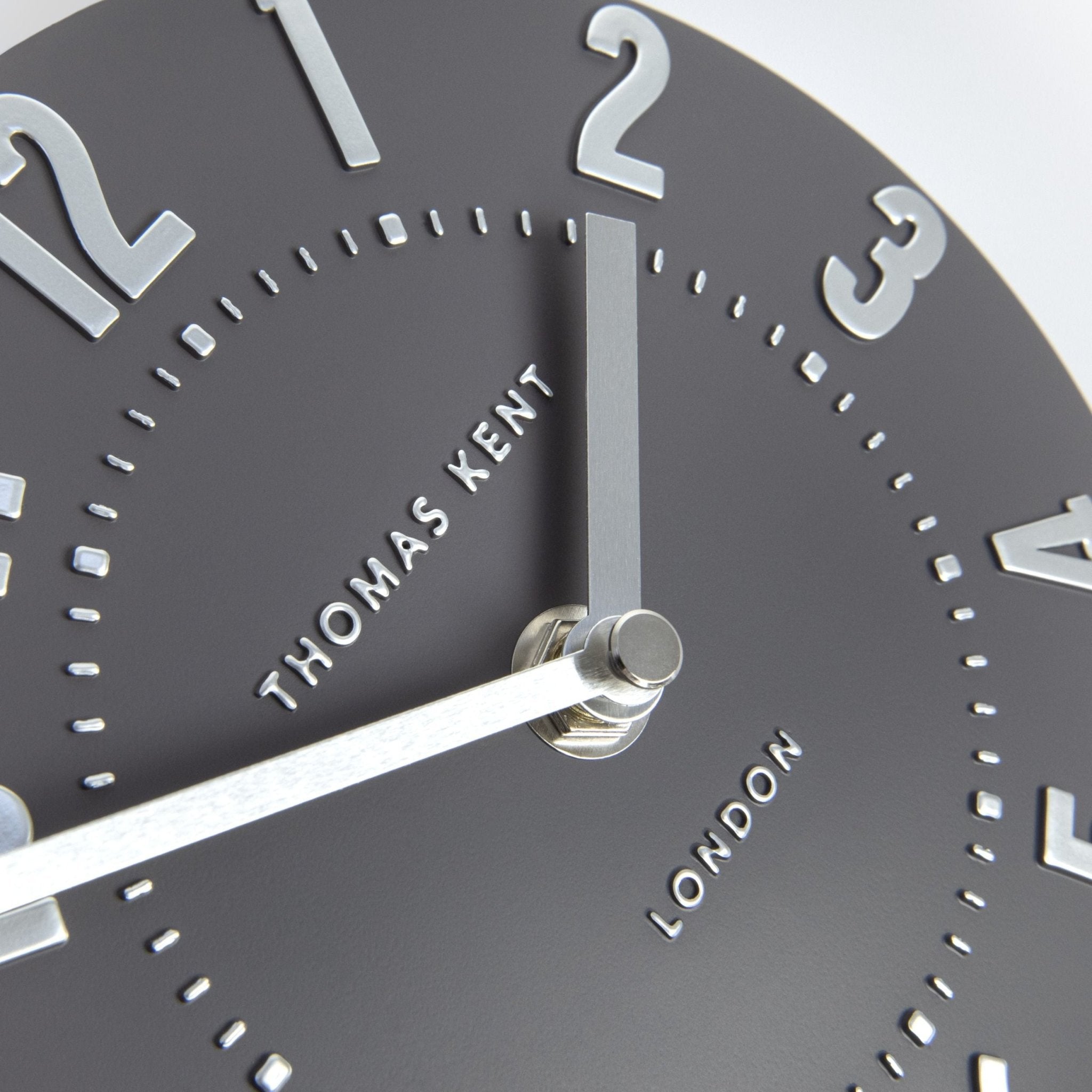 6" Mulberry Mantel Clock, Graphite Silver