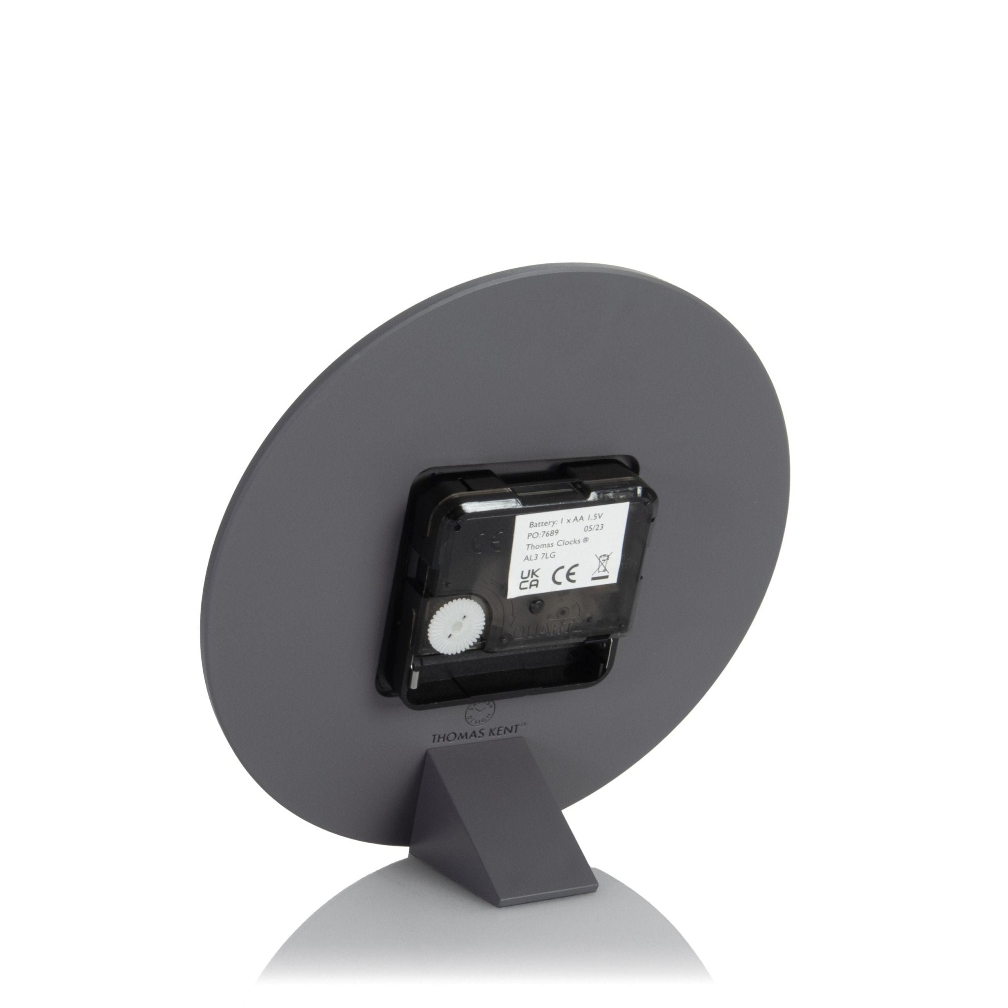 6" Mulberry Mantel Clock, Graphite Silver