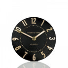 6" Mulberry Mantel Clock, Noir