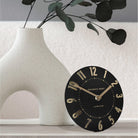 6" Mulberry Mantel Clock, Noir