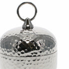 Acorn Hammered Metal Jar, small