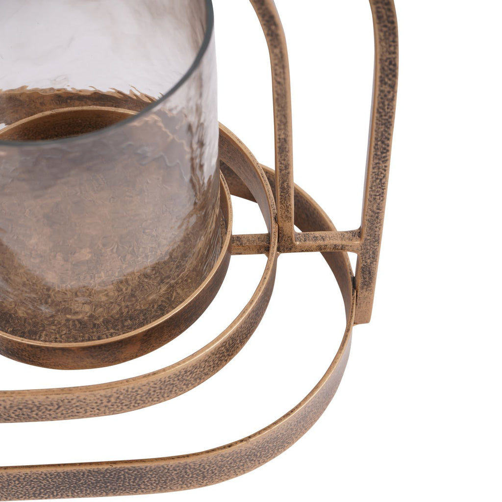 Aged Gold Loop Three Votive Holder - Angela Reed -