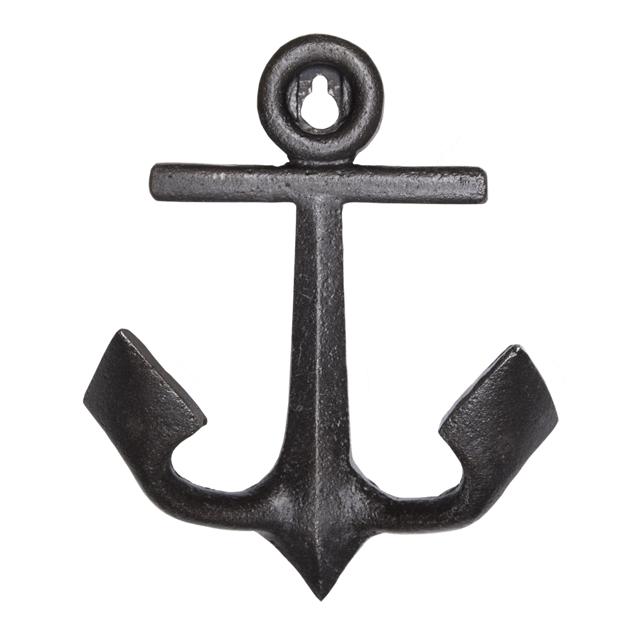 Anchor Coat Hook, Black