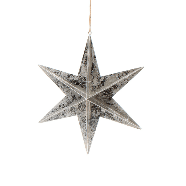 Angled Star Hanger, Large, Silver
