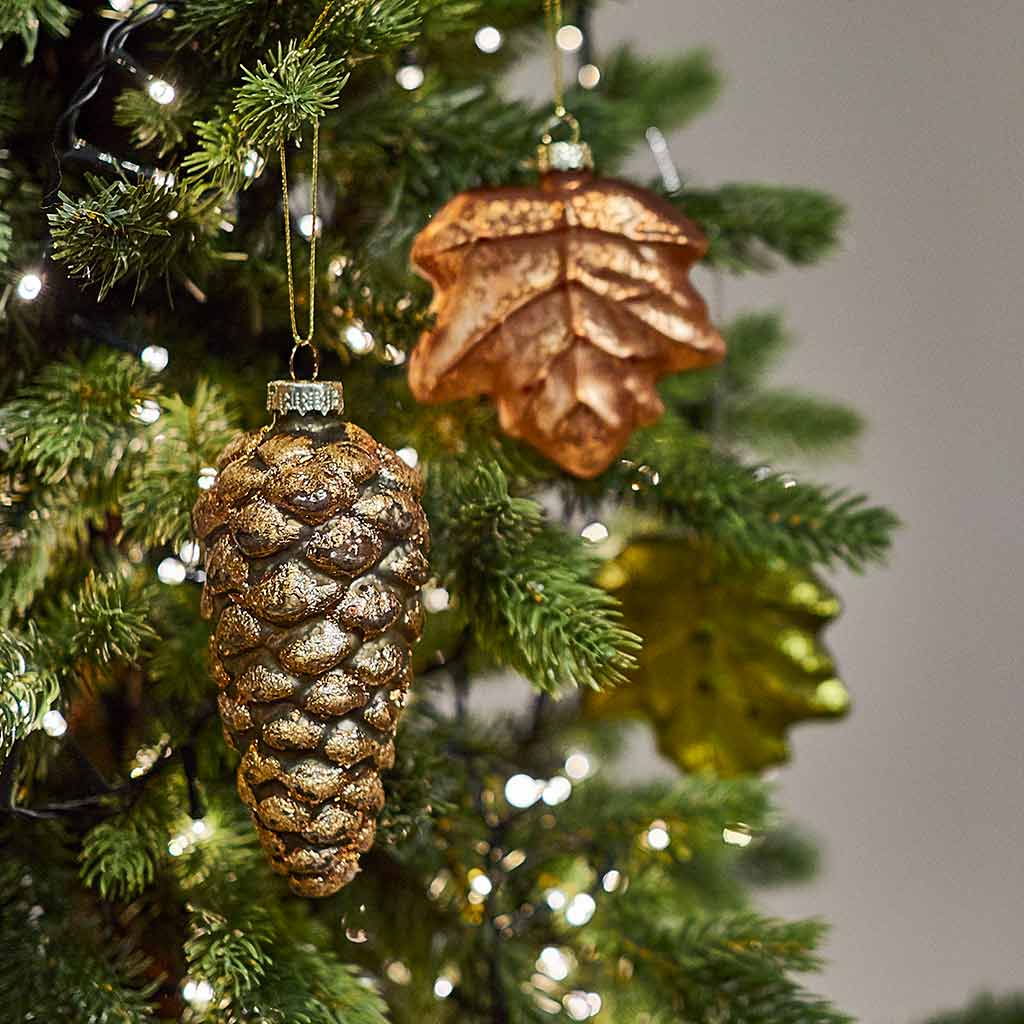 Antique Green and Gold Pinecone Bauble - Angela Reed - Christmas Decorations