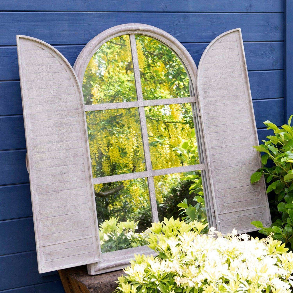 Arched Garden Shutter Mirror