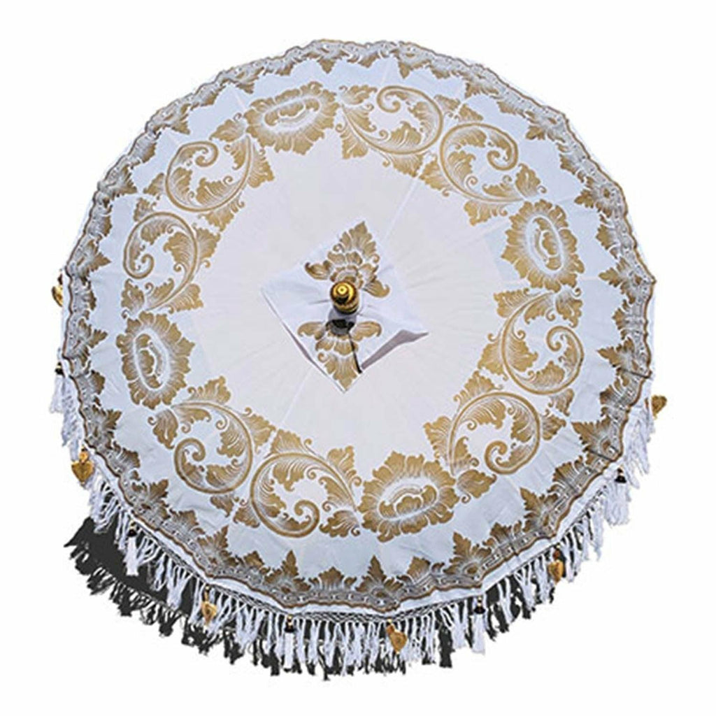 Bali Sun Parasol Cloud White and Gold