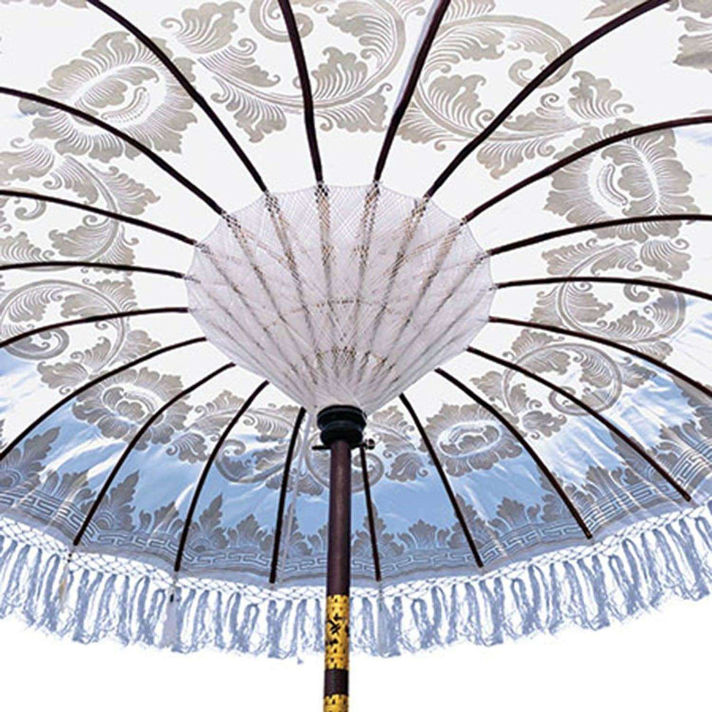 Bali Sun Parasol Cloud White and Gold