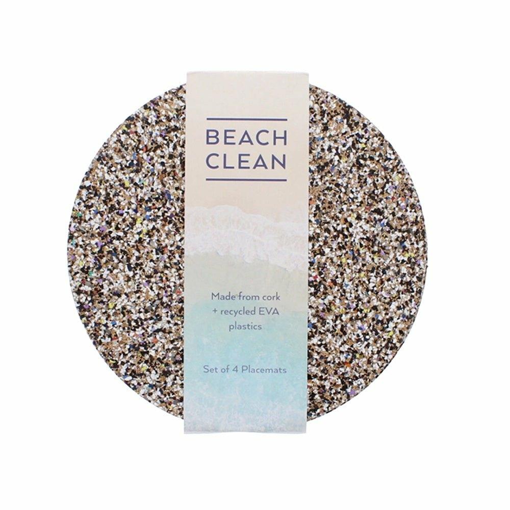 Beach Clean Placemats, Round, Set of 4