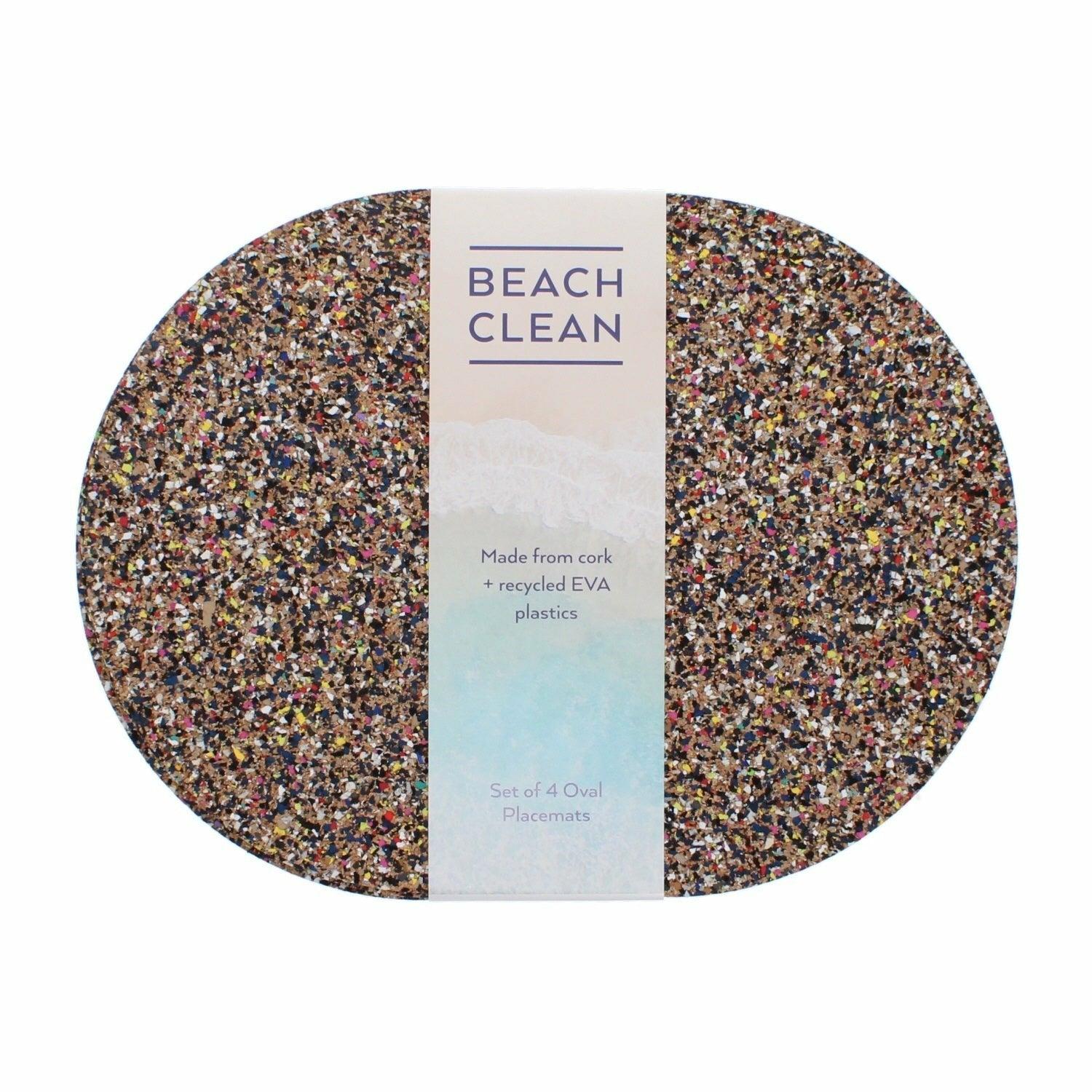 Beach Clean Large Oval Placemats, Set of 4