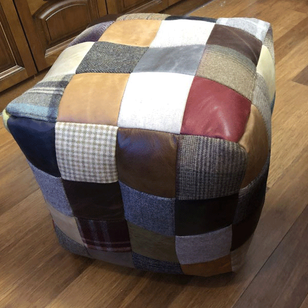 Bean Bag Leather and Wool Mix