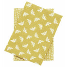 Bee Tea Towel Ochre, Set of Two