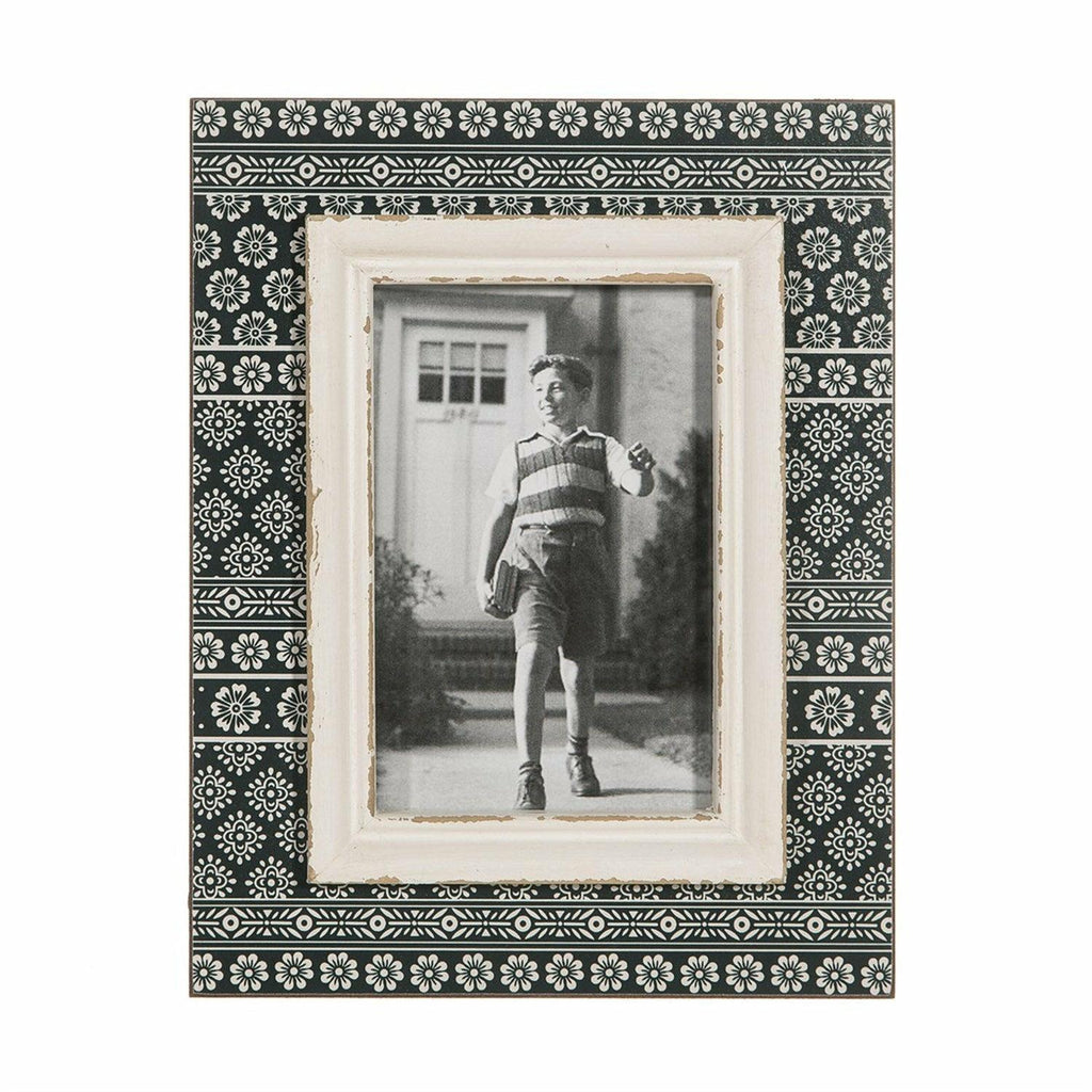 Black Geometric Tile Photo Frame