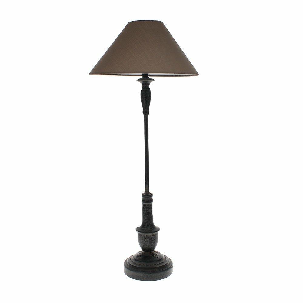 Black Thin Bedside Lamp with Shade