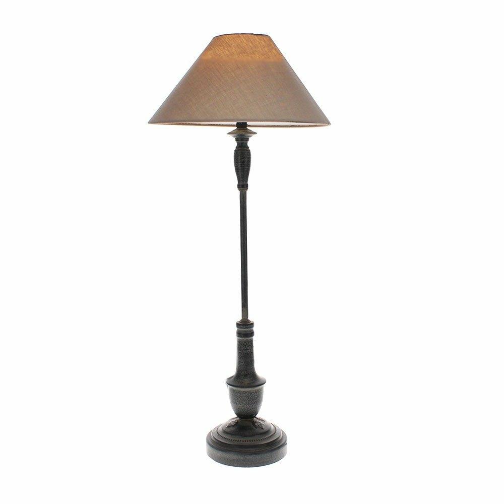 Black Thin Bedside Lamp with Shade