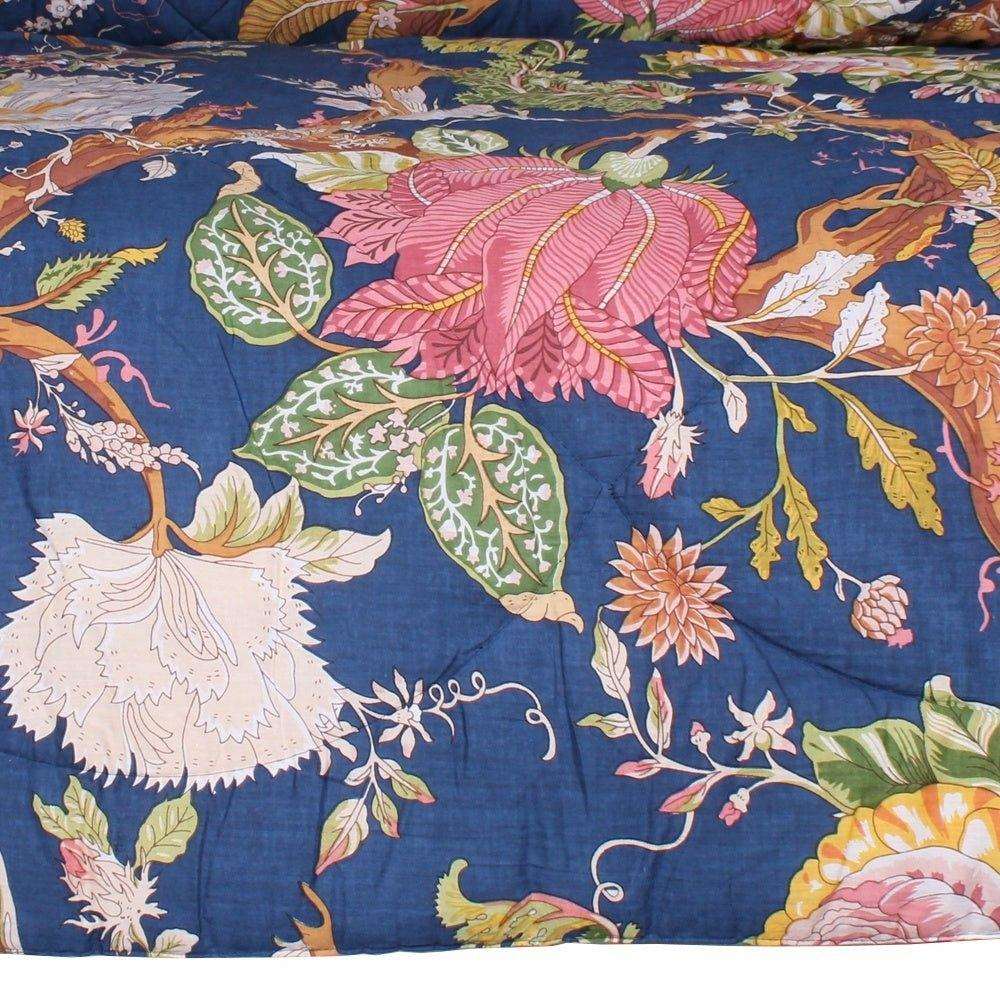 Blue Carnation Double Quilted Throw