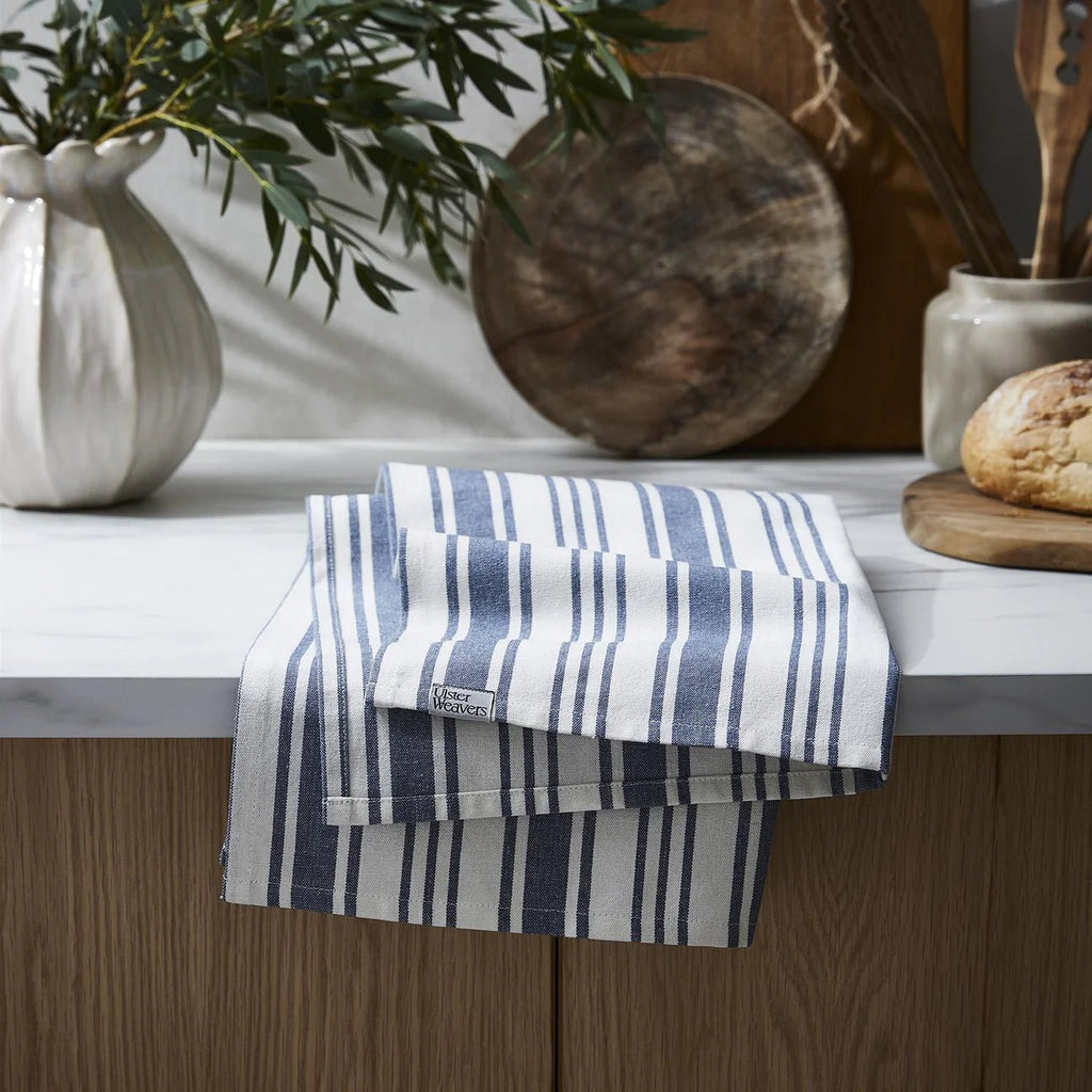 Blue Striped Tea Towel - Angela Reed -