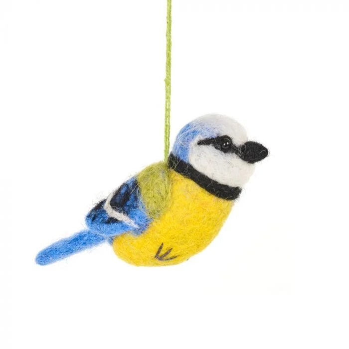 Blue Tit Biodegradable Hanging Decoration