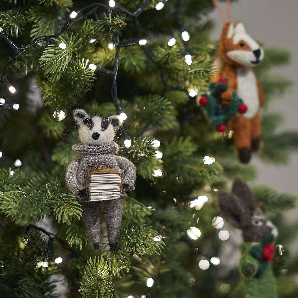 Bookworm Badger - Angela Reed - Christmas Decorations