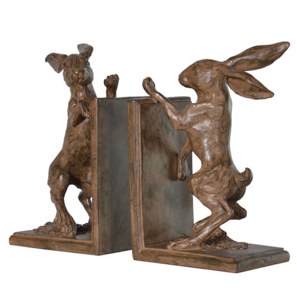 Boxing Hare Bookends - Angela Reed -