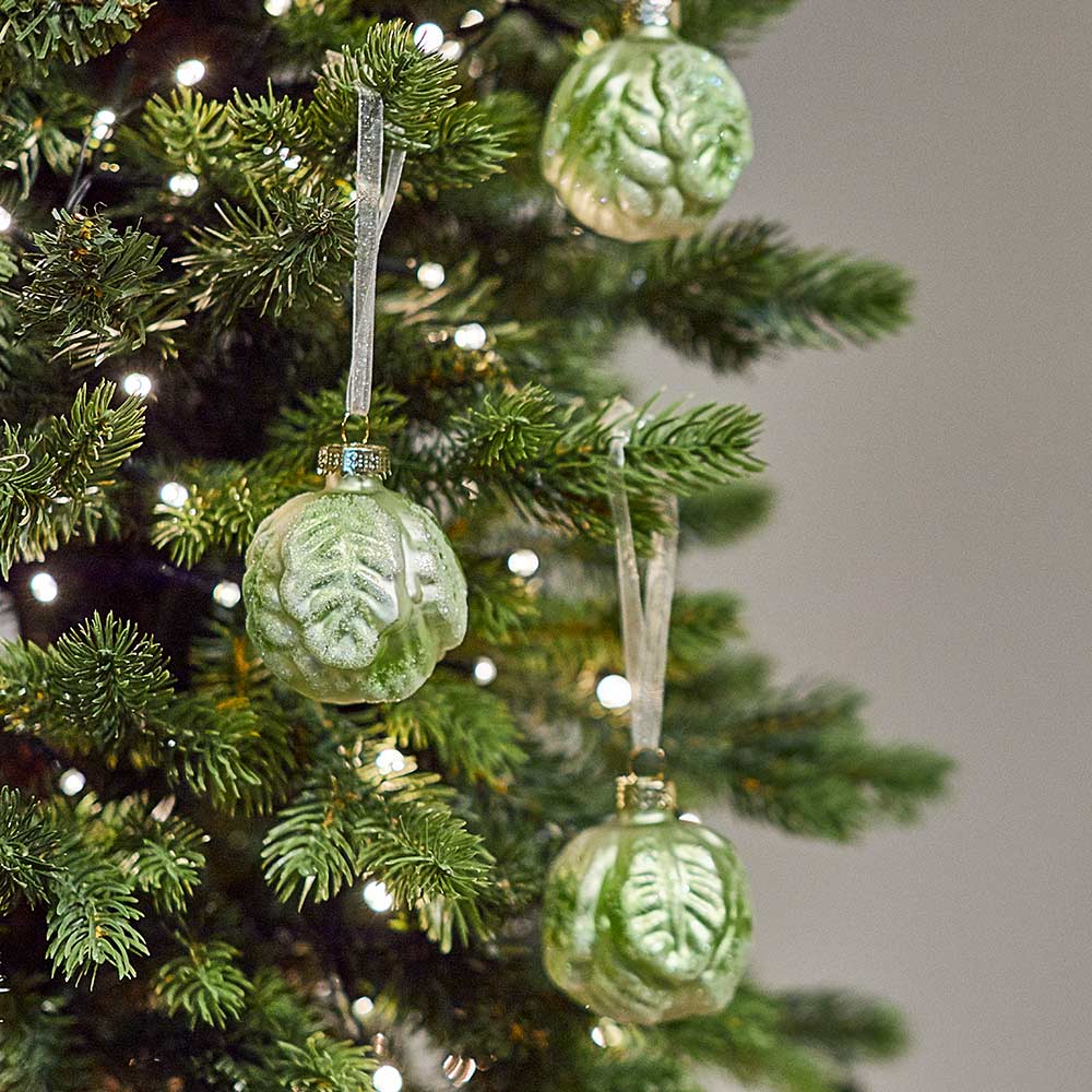 Brussel Sprout Glitter Bauble