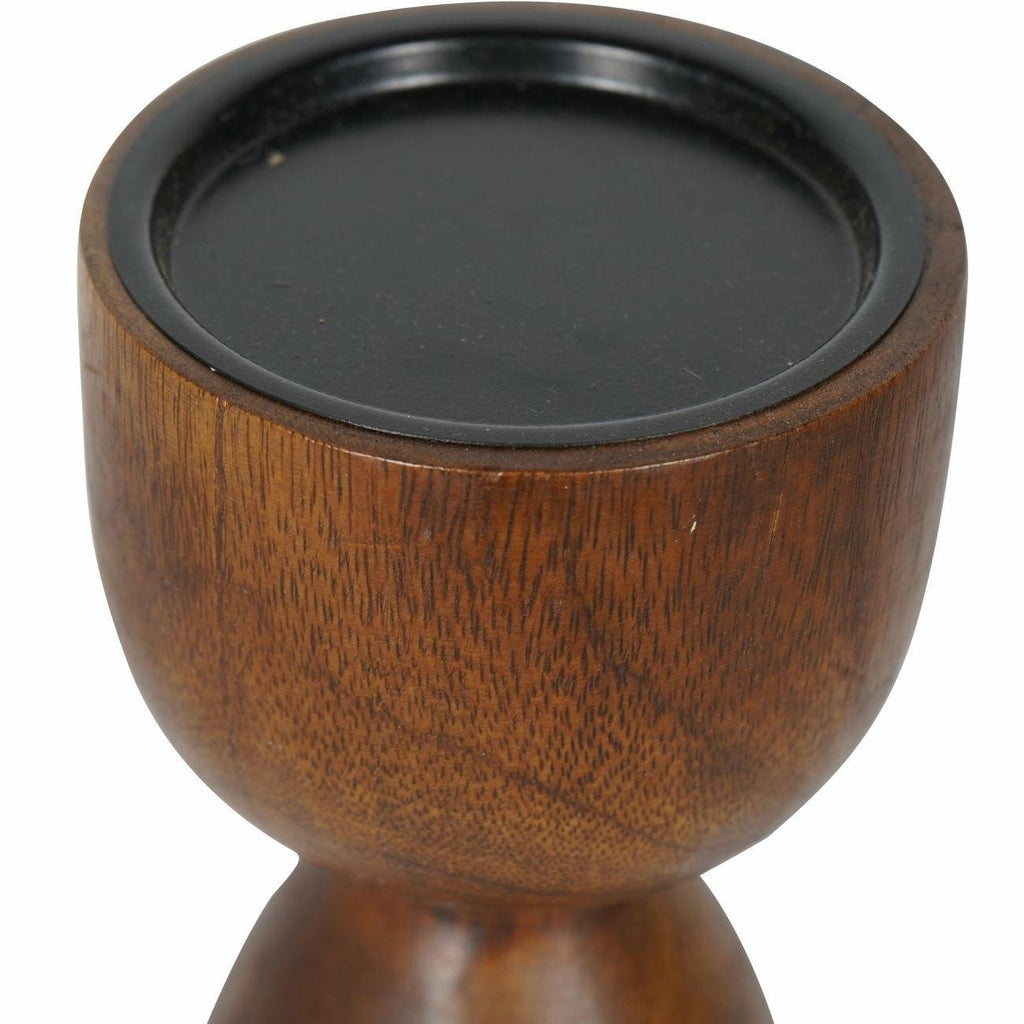 Bulbous Wooden Candlestick, Small