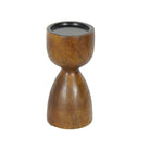 Bulbous Wooden Candlestick, Small