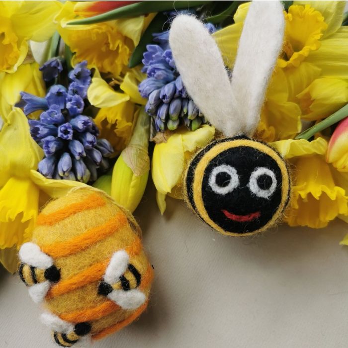Bumblebee Hanging Felt Decoration - Angela Reed -