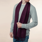 Burgundy Merino Wool Scarf